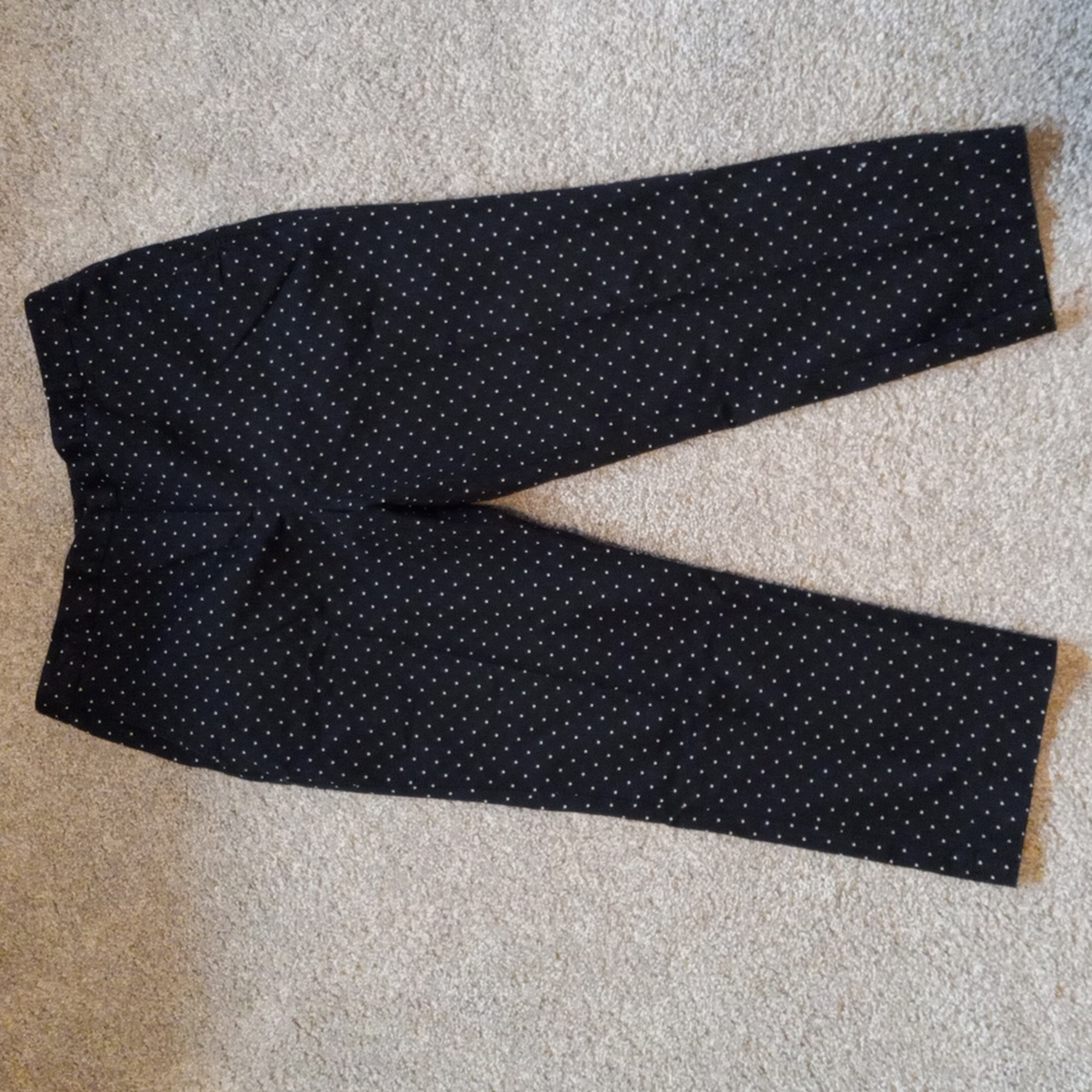 Ann Taylor Petite Stretch Polka Dot Pants